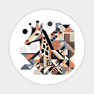 Abstract Animal Giraffe 2 Magnet